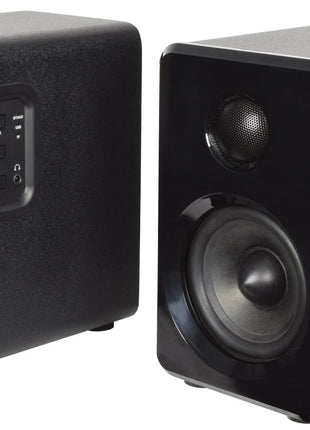 AV Link Active Bluetooth Bookshelf Speakers Black