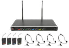 NU4 Quad UHF Wireless Microphone System NU4-N Quad UHF System-NeckLap