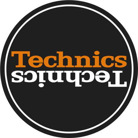 Technics Slipmat Duplex 6: White/Orange Mirror on Black