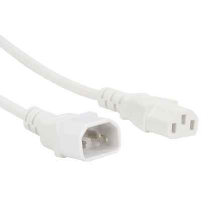 LEDJ 2m IEC Male - IEC Female Cable Lead (White Sheath)