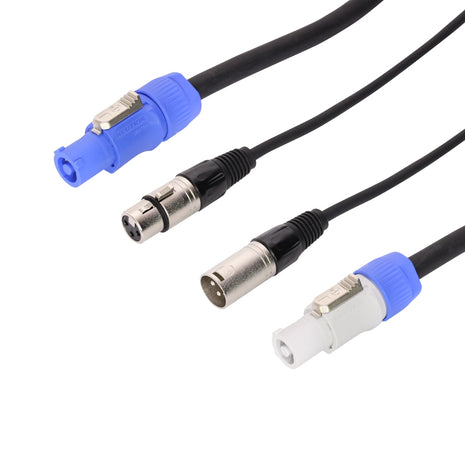 LEDJ 1.5m Combi 3-Pin DMXPowerCON Cable Lead