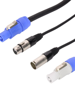 LEDJ 5m Combi 5-Pin DMXPowerCON Cable Lead