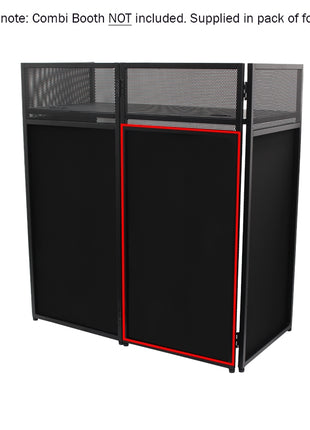 Equinox Combi Booth System Replacement Black Lycra Set (4 Panels)