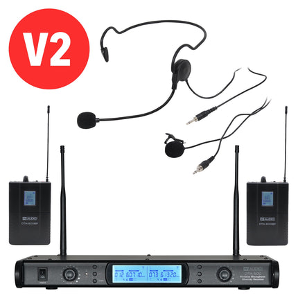 W-Audio DTM 600H Twin Beltpack Diversity System (606.0Mhz-614.0Mhz) v2