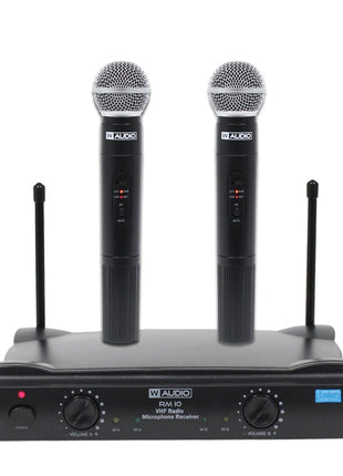 W-Audio RM 10 Twin Handheld VHF Radio Microphone System