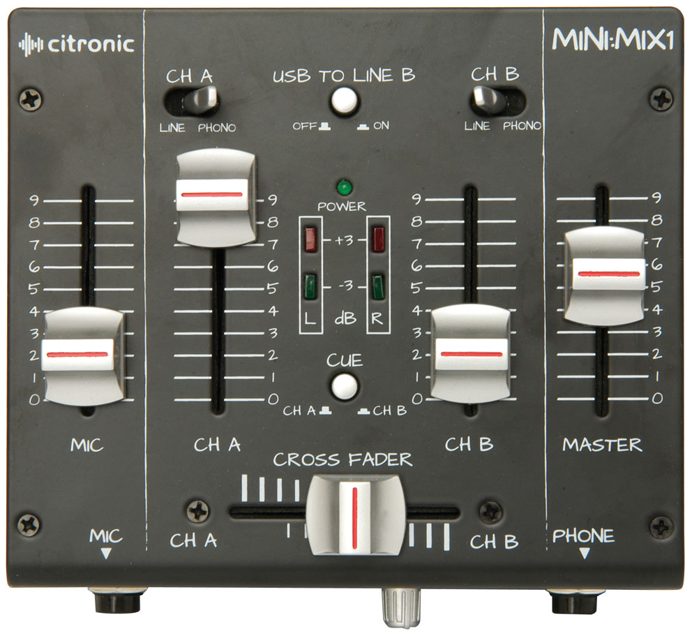 Citronic U-PAD Compact Mixer with USB Audio Interface