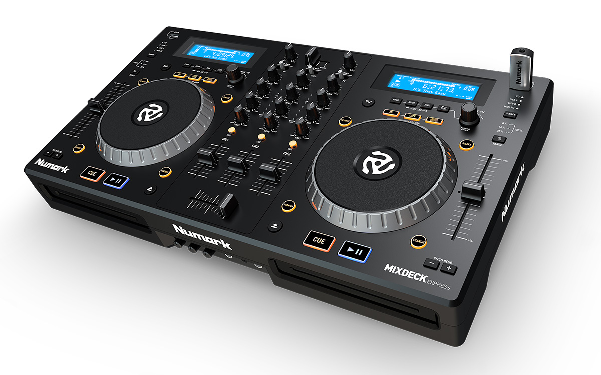 Numark Mixdeck Express Black Premium Dj Controller With Cd And Usb Playback Dual Tray