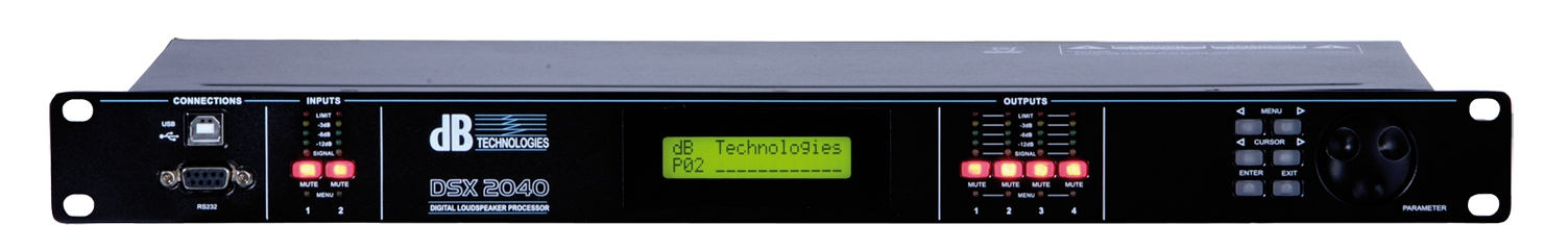 dB Technologies DSX2040 2in4 Digital-Controller 96Khz/40bit - djkit.com