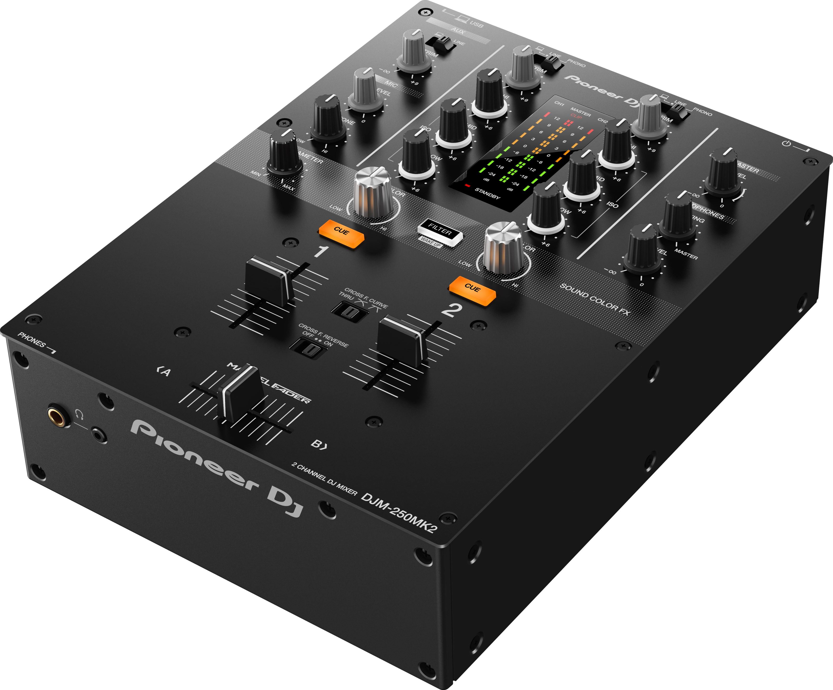 Mixer　DJM-250Mk2　Pioneer　DJ　2-Channel　Rekordbox　DVS-Ready