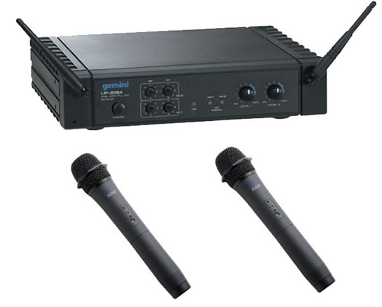 Gemini UF2064 Dual Handheld Radio Microphone System djkit