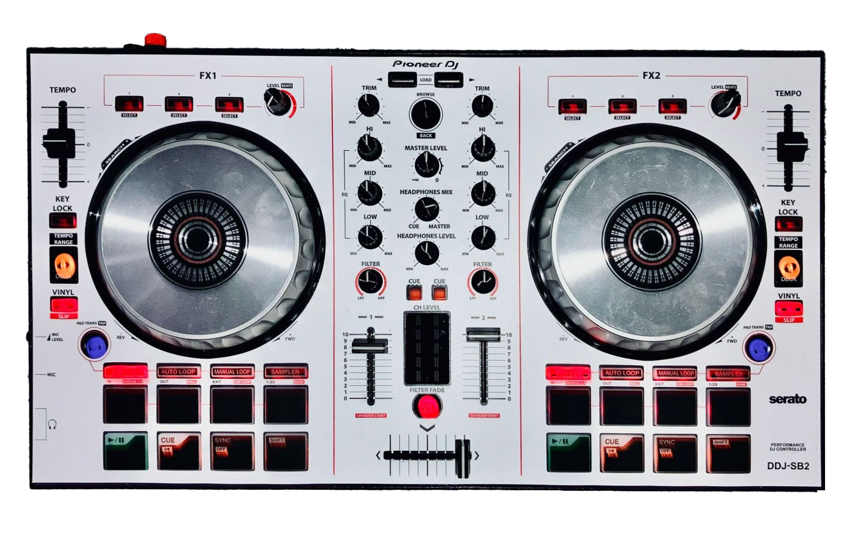 Pioneer DDJ-SB2 B-Stock with white skin cover