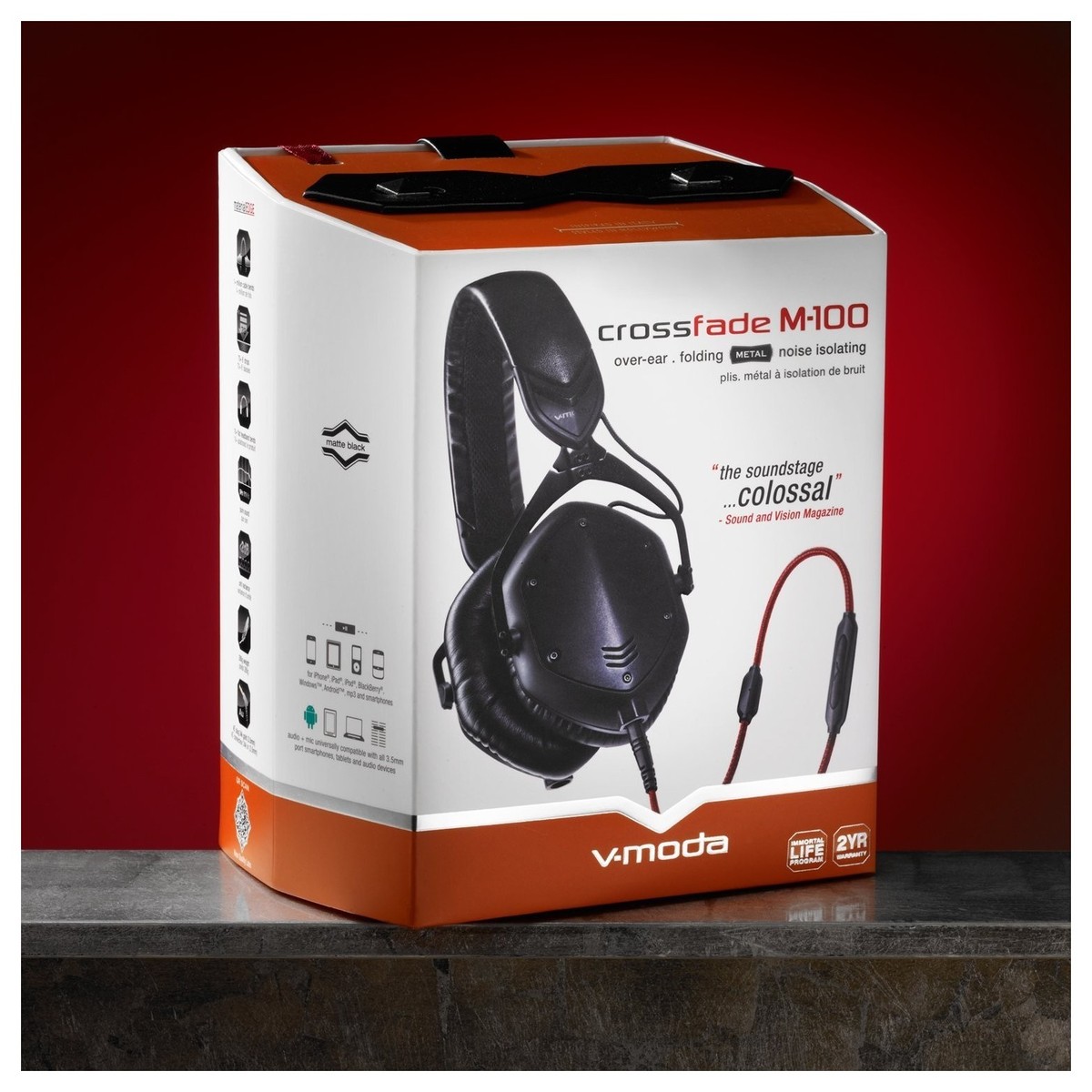 V-Moda Crossfade M-100 Headphones Matte Black