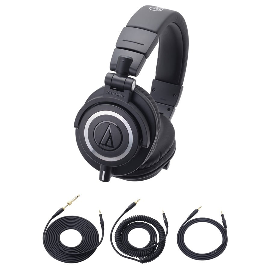 Audio-Technica ATH-M50X Studio Monitor Professional Headphones